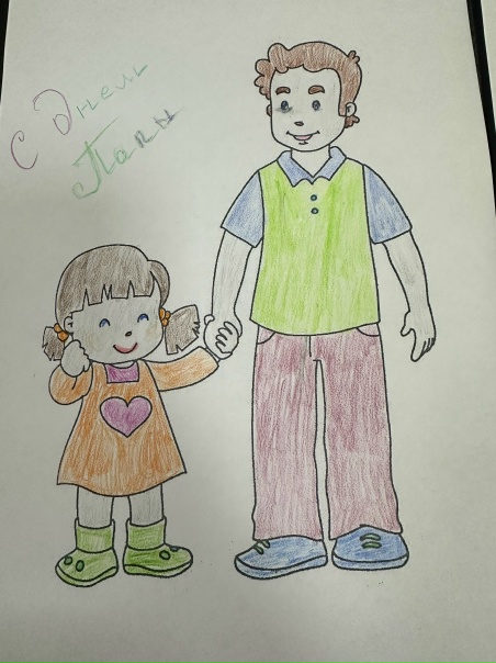 Подарок от сердца - юные художники поздравили пап с праздником